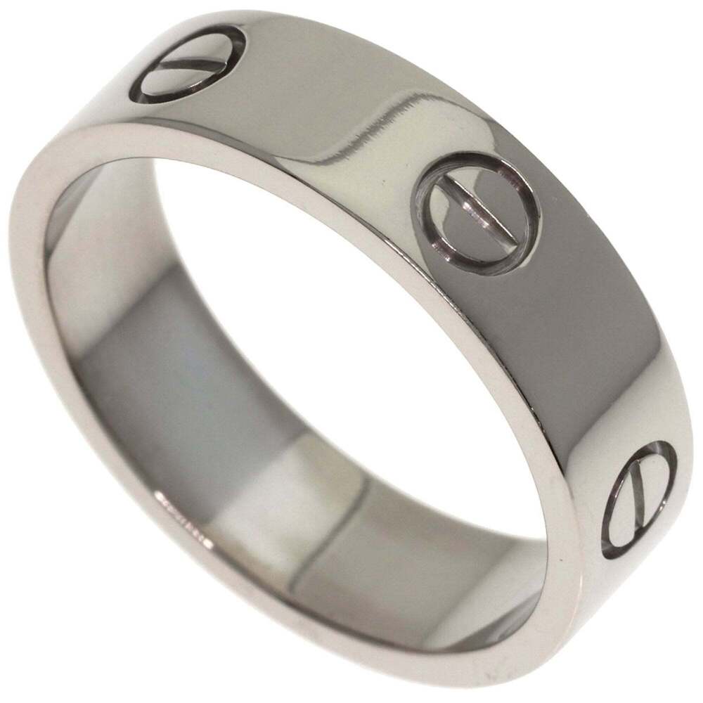 CARTIER 18k Silver Love Ring #61